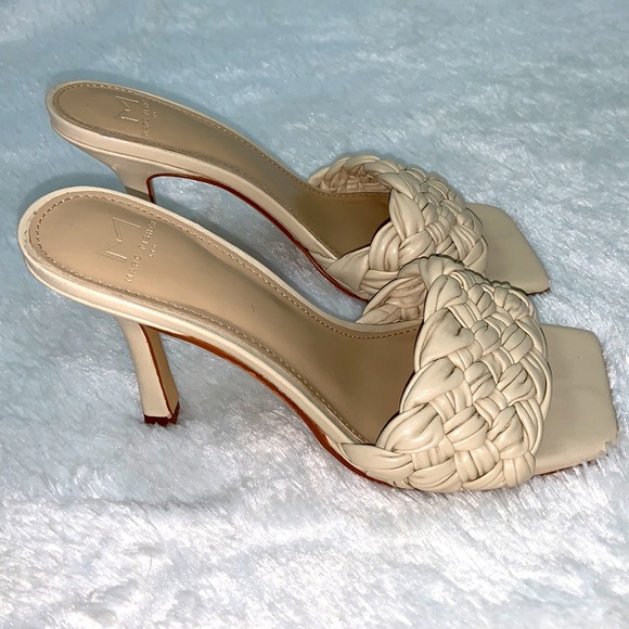 🌷Marc Fisher Tan Leather Square Toe Slide Size 7 - Picture 7 of 11